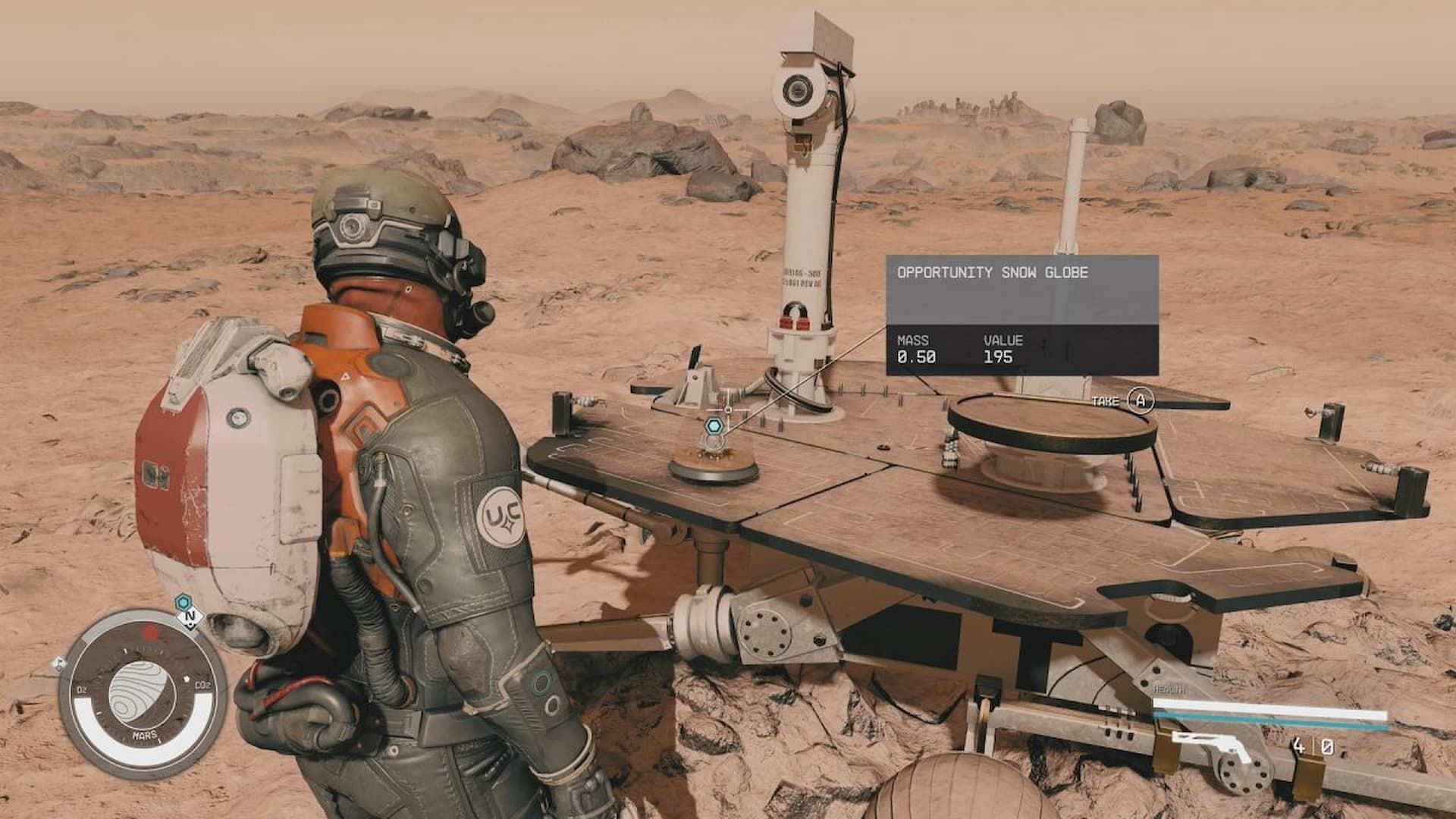 The game features the original Mars Rover (Image via Bethesda)